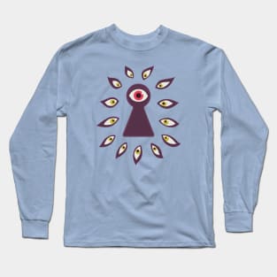 Paranoid Eye Through Keyhole And Staring Eyes Long Sleeve T-Shirt